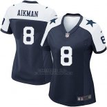 Camiseta Dallas Cowboys Aikman Negro Blanco Nike Game NFL Mujer