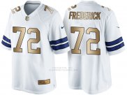 Camiseta Dallas Cowboys Frederick Blanco Nike Gold Game NFL Hombre