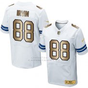 Camiseta Dallas Cowboys Irvin Blanco Nike Gold Elite NFL Hombre