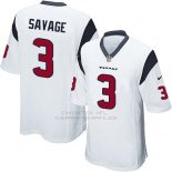 Camiseta Houston Texans Savage Blanco Nike Game NFL Nino