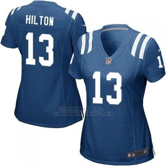Camiseta Indianapolis Colts Hilton Azul Nike Game NFL Mujer
