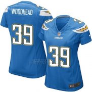 Camiseta Los Angeles Chargers Woodhead Azul Nike Game NFL Mujer