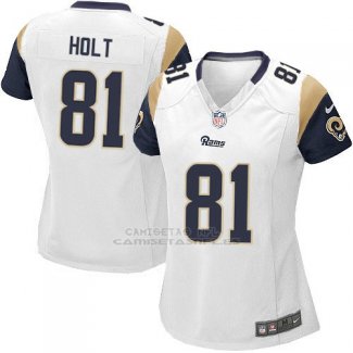 Camiseta Los Angeles Rams Holt Blanco Nike Game NFL Mujer