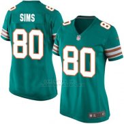 Camiseta Miami Dolphins Sims Verde Oscuro Nike Game NFL Mujer