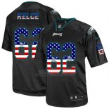 Camiseta NFL Elite Hombre Philadelphia Eagles 62 Jason Kelce Alternate USA Flag Fashion Negro
