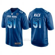Camiseta NFL Hombre Atlanta Falcons 51 Alex Mack Azul NFC 2018 Pro Bowl