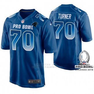 Camiseta NFL Hombre Carolina Panthers Trai Turner NFC 2019 Pro Bowl Azul