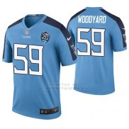 Camiseta NFL Legend Hombre Tennessee Titans Wesley Woodyard Azul 20th Anniversary Color Rush