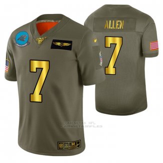 Camiseta NFL Limited Carolina Panthers Kyle Allen 2019 Salute To Service Verde