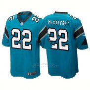 Camiseta NFL Limited Hombre Carolina Panthers 22 Christian Mccaffrey 2017 Draft Pick Game Azul
