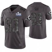 Camiseta NFL Limited Hombre Los Angeles Rams Ndamukong Suh Gris Super Bowl LIII