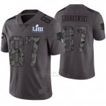 Camiseta NFL Limited Hombre New England Patriots Rob Gronkowski Gris Super Bowl LIII