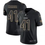Camiseta NFL Limited Hombre New Orleans Saints 41 Alvin Kamara Negro Rush Impact