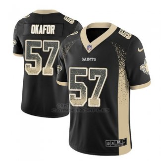 Camiseta NFL Limited Hombre New Orleans Saints Alex Okafor Saints Negro 2018 Drift Fashion Color Rush