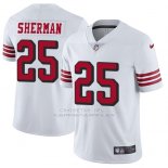 Camiseta NFL Limited Hombre San Francisco 49ers 25 Richard Sherman Blanco Rush Stitched Vapor Untouchable