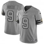 Camiseta NFL Limited New Orleans Saints Brees Team Logo Gridiron Gris