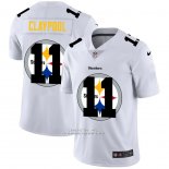 Camiseta NFL Limited Pittsburgh Steelers Claypool Logo Dual Overlap Blanco