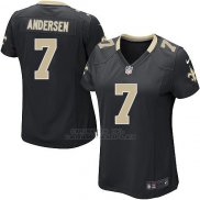 Camiseta New Orleans Saints Andersen Negro Nike Game NFL Mujer
