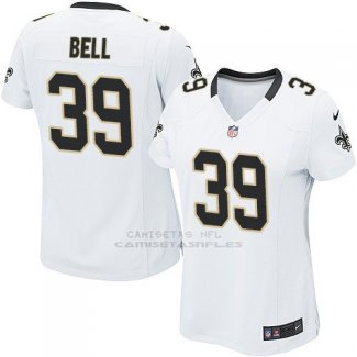 Camiseta New Orleans Saints Bell Blanco Nike Game NFL Mujer
