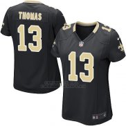 Camiseta New Orleans Saints Thomas Negro Nike Game NFL Mujer