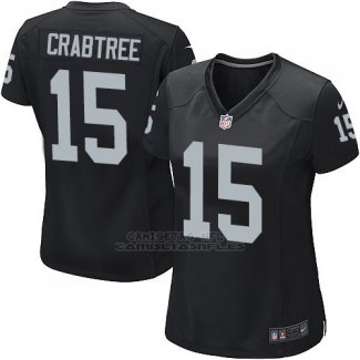 Camiseta Oakland Raiders Crabtree Negro Nike Game NFL Mujer