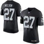 Camiseta Oakland Raiders Nelson Negro Nike Elite NFL Hombre