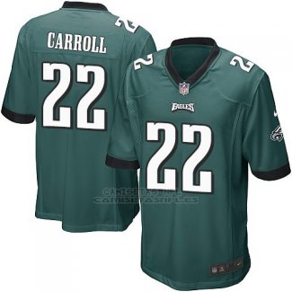 Camiseta Philadelphia Eagles Carroll Verde Nike Game NFL Oscuro Nino