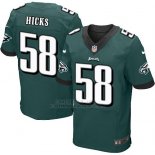 Camiseta Philadelphia Eagles Hicks Verde Nike Elite NFL Oscuro Hombre