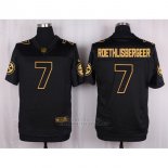 Camiseta Pittsburgh Steelers Roethlisbergeer Negro Nike Elite Pro Line Gold NFL Hombre