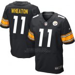 Camiseta Pittsburgh Steelers Wheaton Negro Nike Elite NFL Hombre