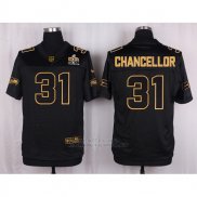 Camiseta Seattle Seahawks Chancellor Negro Nike Elite Pro Line Gold NFL Hombre