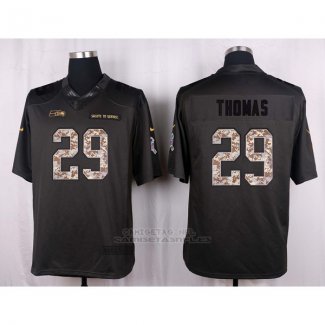 Camiseta Seattle Seahawks Thomas Apagado Gris Nike Anthracite Salute To Service NFL Hombre