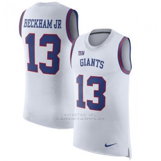 Camisetas Sin Mangas NFL Limited Hombre New York Giants 13 Beckham Jr Blanco