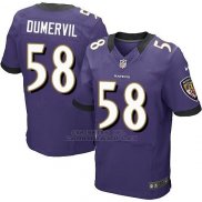 Camiseta Baltimore Ravens Dumervil Violeta Nike Elite NFL Hombre