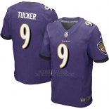 Camiseta Baltimore Ravens Tucker Violeta Nike Elite NFL Hombre