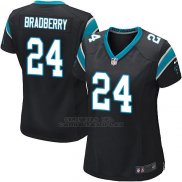Camiseta Carolina Panthers Bradberry Negro Nike Game NFL Mujer