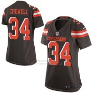 Camiseta Cleveland Browns Crowell Marron Nike Game NFL Mujer