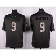 Camiseta Detroit Lions Stafford Apagado Gris Nike Anthracite Salute To Service NFL Hombre