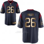 Camiseta Houston Texans Miller Profundo Azul Nike Gold Game NFL Hombre