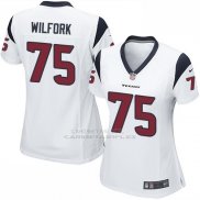 Camiseta Houston Texans Wilfork Blanco Nike Game NFL Mujer