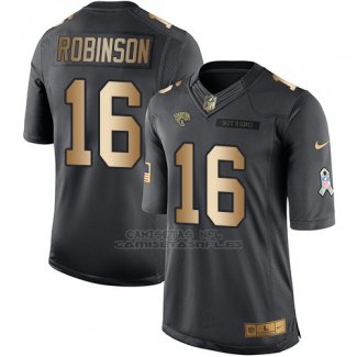 Camiseta Jacksonville Jaguars Robinson Negro 2016 Nike Gold Anthracite Salute To Service NFL Hombre