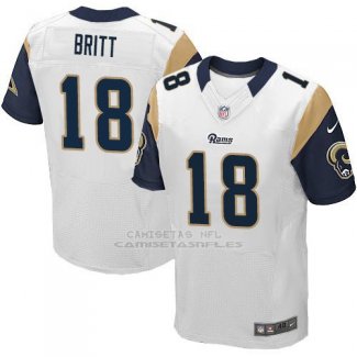 Camiseta Los Angeles Rams Britt Blanco Nike Elite NFL Hombre