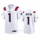 Camiseta NFL Game New England Patriots Cam Newton Blanco