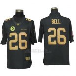 Camiseta NFL Gold Limited Hombre Pittsburgh Steelers 26 Bell Negro