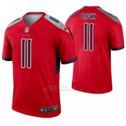 Camiseta NFL Legend Hombre Tennessee Titans 11 A.j. Marron Inverted Rojo