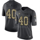 Camiseta NFL Limited Hombre Arizona Cardinals 40 Pat Tillman Negro Stitched 2016 Salute To Service