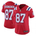 Camiseta NFL Limited Hombre New England Patriots 87 Rob Gronkowski Rojo Alterno Vapor Untouchable