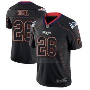 Camiseta NFL Limited Hombre New England Patriots Sony Michel Negro Color Rush 2018 Lights Out