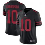 Camiseta NFL Limited Hombre San Francisco 49ers 10 Jimmy Garoppolo Negro Alternate Stitched Vapor Untouchable