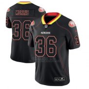Camiseta NFL Limited Hombre San Francisco 49ers Alfrojo Morris Negro Color Rush 2018 Lights Out